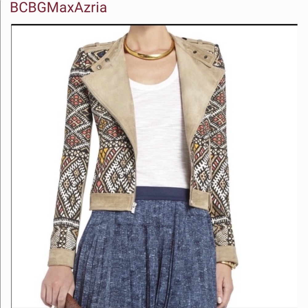 BCBG MaxAzria faux suede jacket